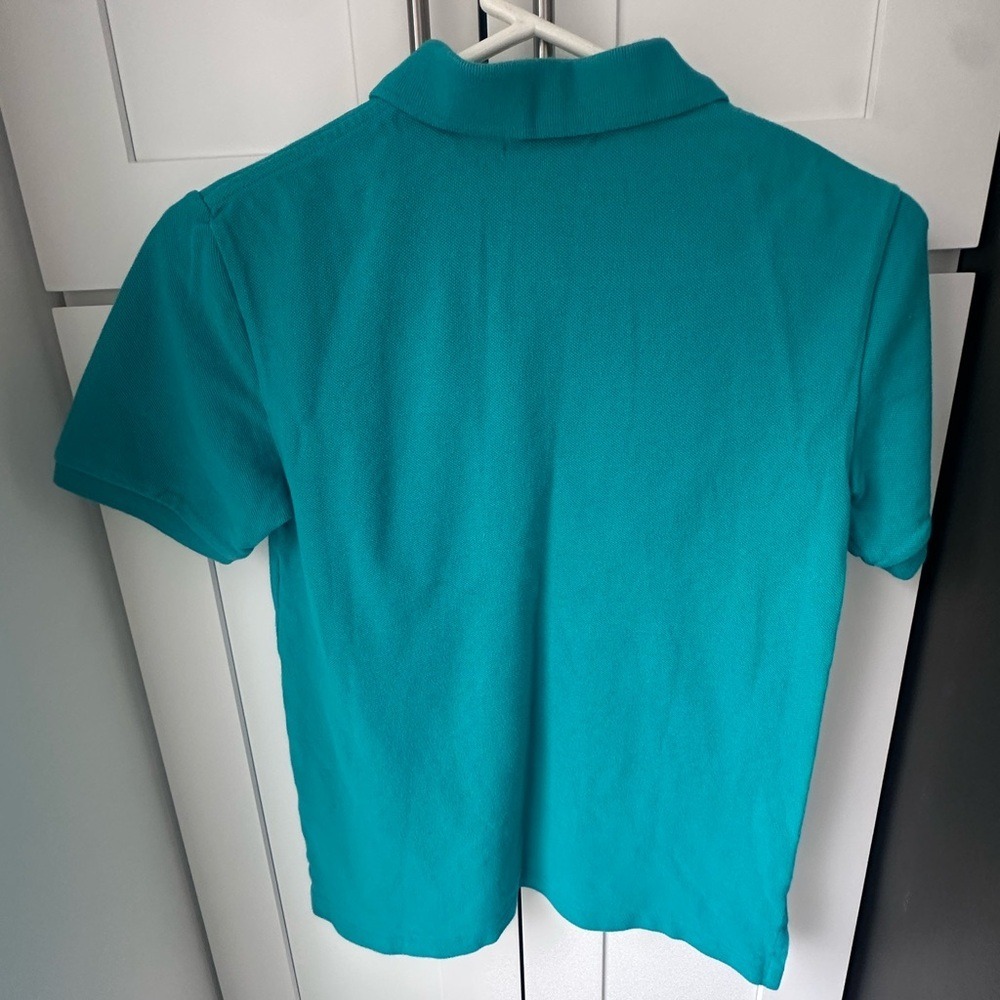 Polo by Ralph Lauren Teal Polo with Red Pony Embroidery Size 10/12 0165 - Picture 3 of 7